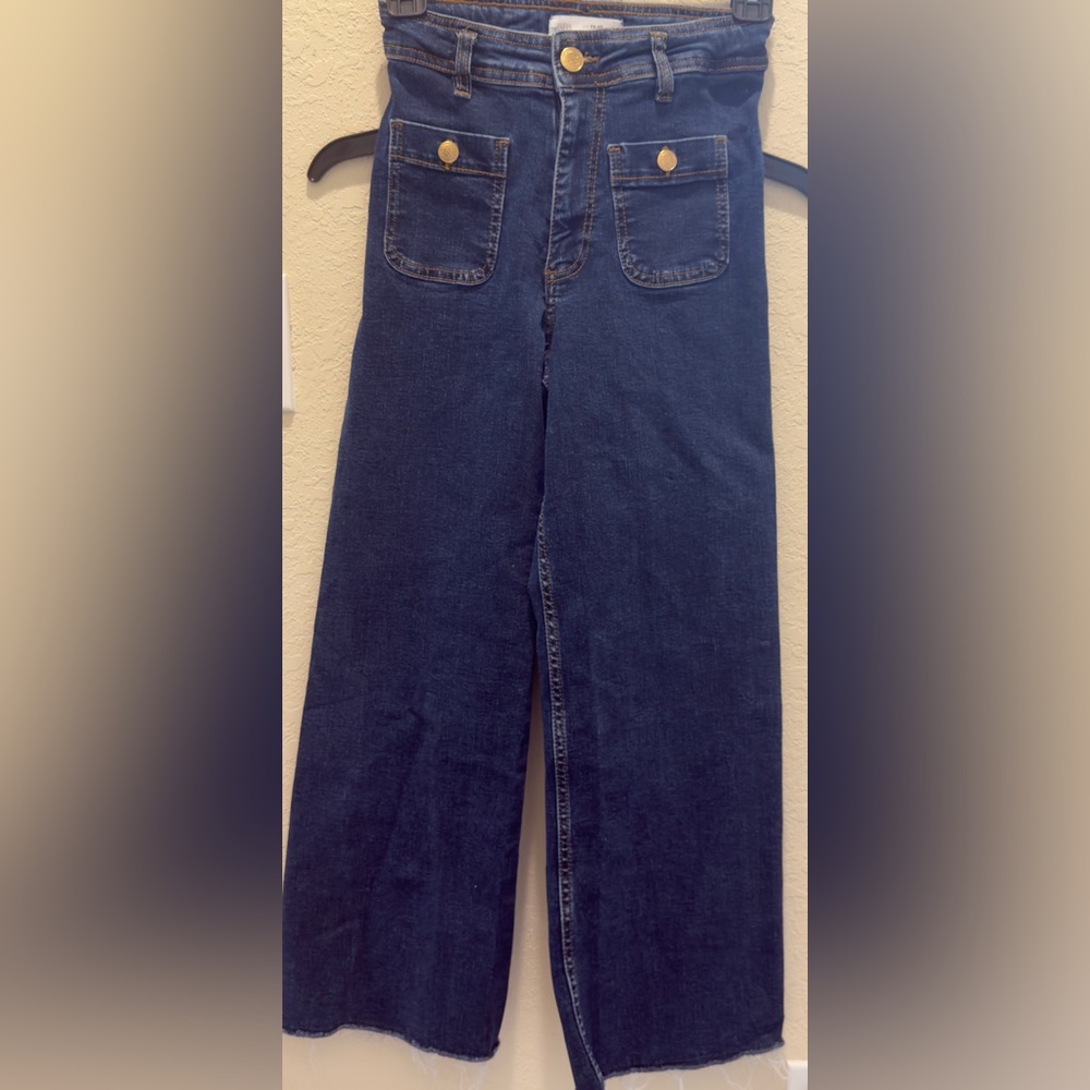 Zara Dark Blue Wide Jeans for Girls